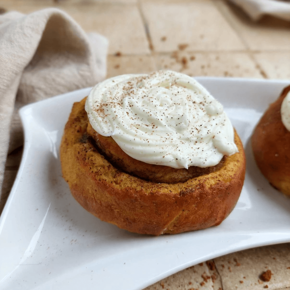 Cinnamon roll keto 80 g sin gluten, sin azúcar, bajo en carbohidratos