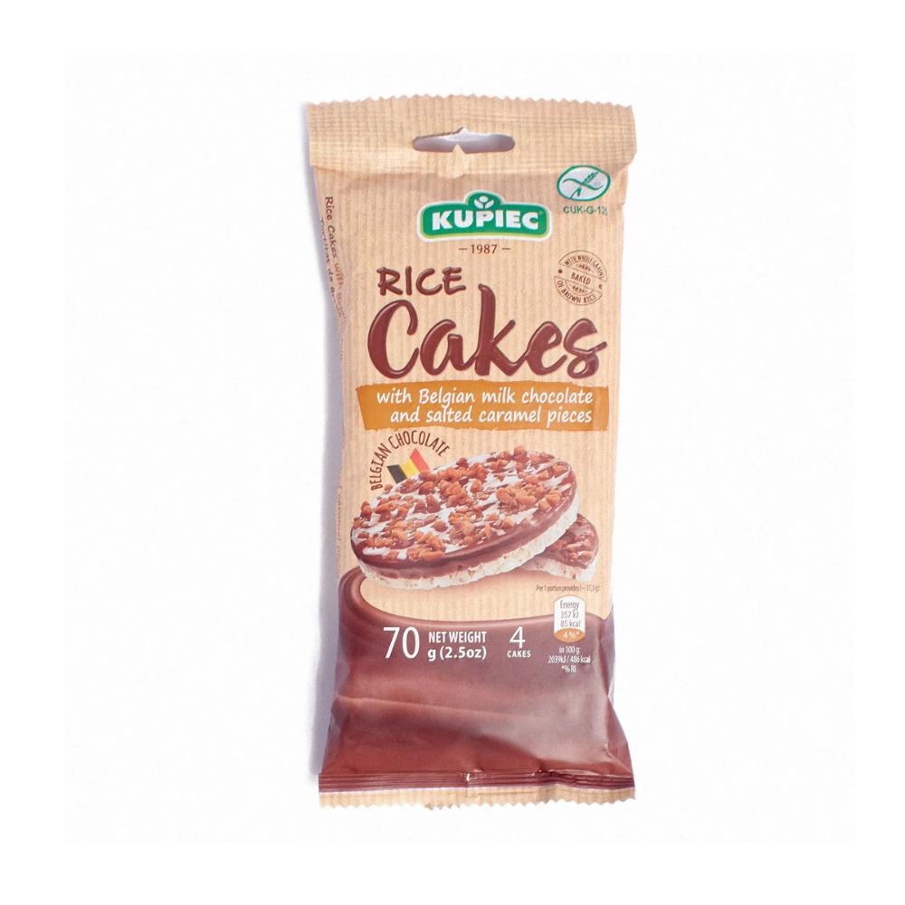 Galletas de arroz con chocolate y caramelo 70 gr
