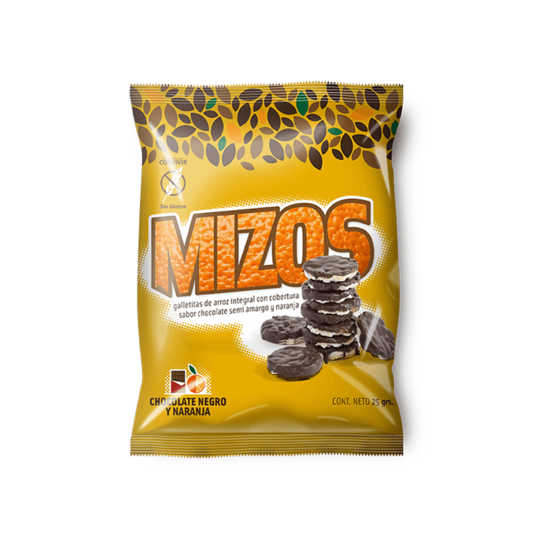 Galleta de arroz chocolate naranja 150 g