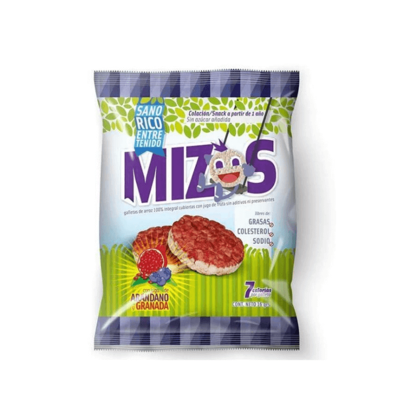 Galletas de arroz sin gluten con arándanos 16 g