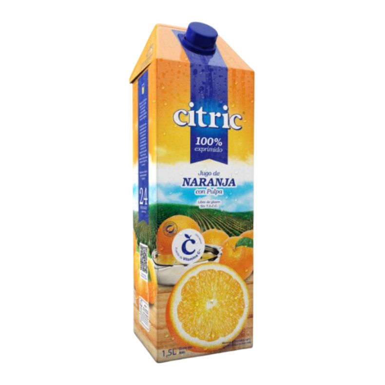 Jugo de naranja con pulpa exprimido 1.5 L