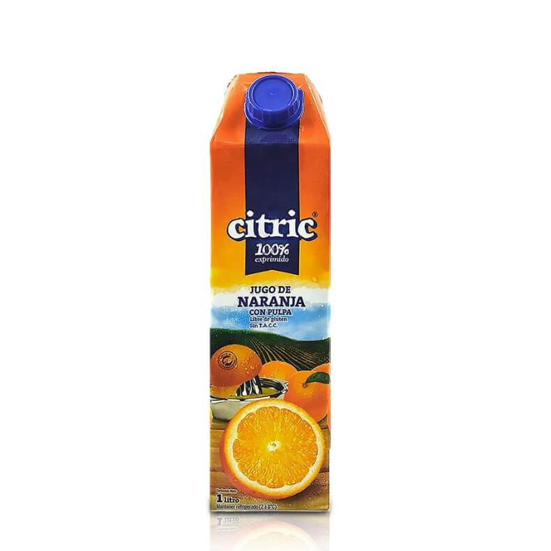 Jugo de naranja con pulpa exprimido 1 L