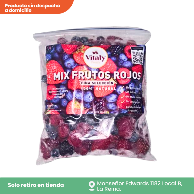 Mix de frutos rojos congelados 500 g (Arándanos, Frutilla y Frambuesa)
