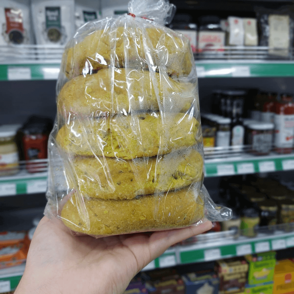 Pan keto de hamburguesa anti inflamatorio cúrcuma 5 unidades