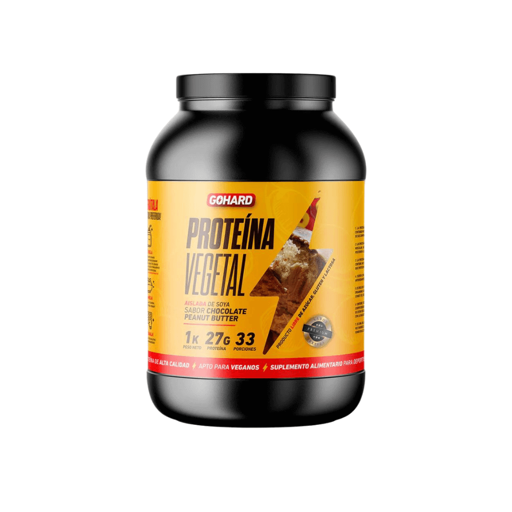 Proteína vegetal aislada de soya sabor chocolate mantequilla de maní 1 kg