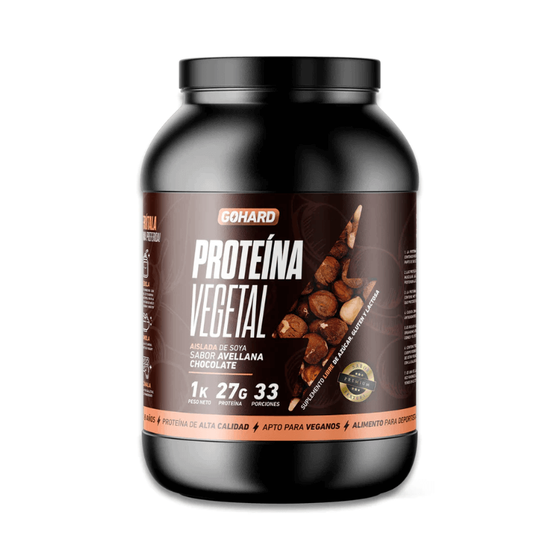 Proteína vegetal aislada de soja sabor avellana y chocolate 1 kg
