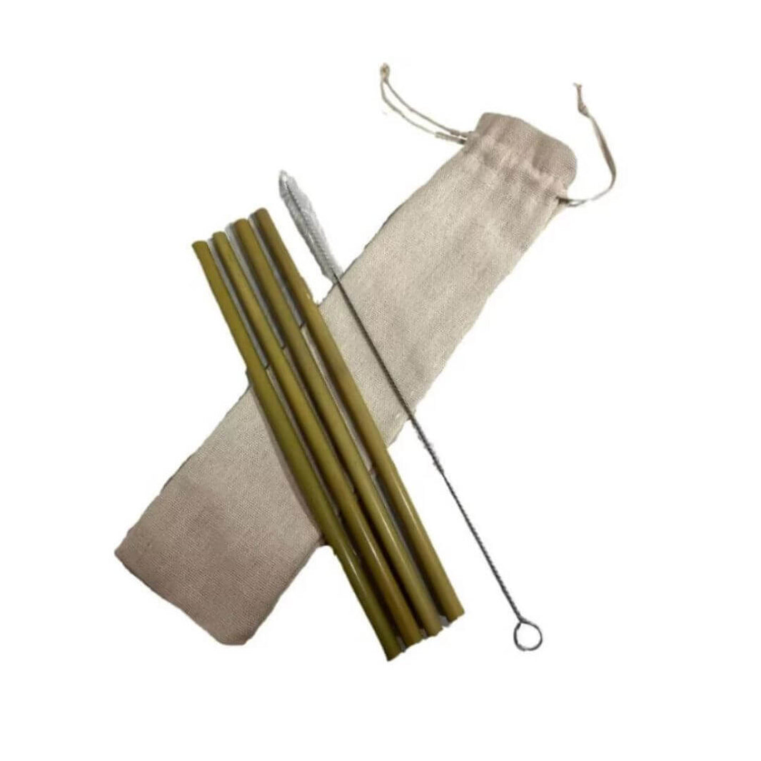 Bombillas de bamboo 4 uds + limpiador