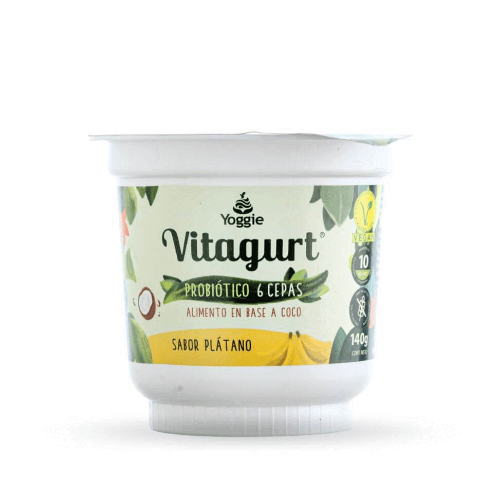Yogurt vegetal en base a coco sabor plátano 140 g