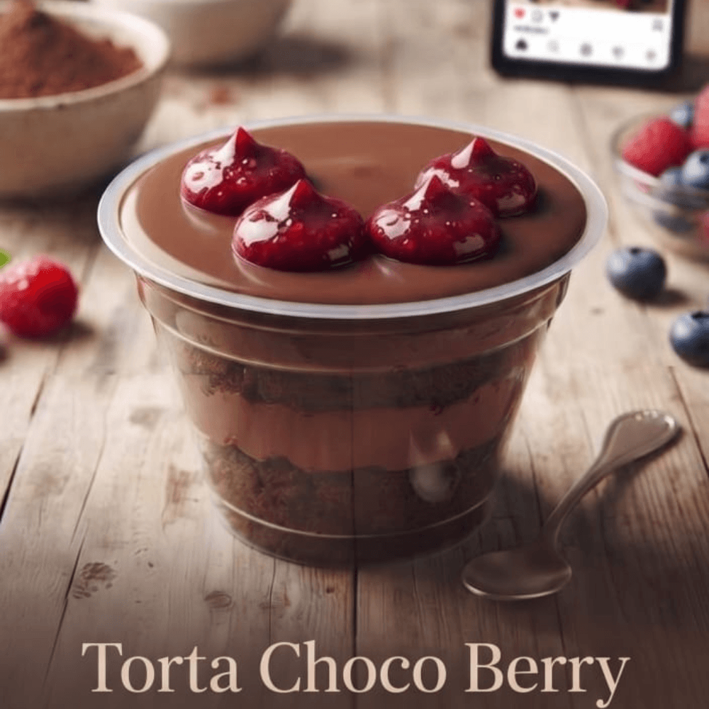 Torta choco Berry 220 g Bajo en carbohidratos, sin gluten