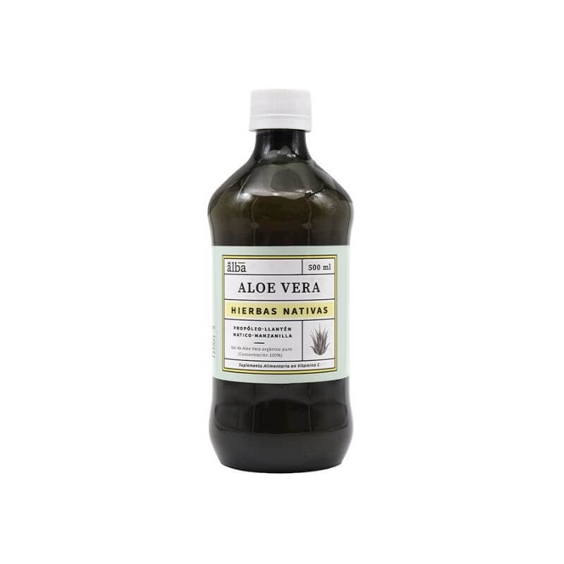 Aloe vera con hierbas nativas
