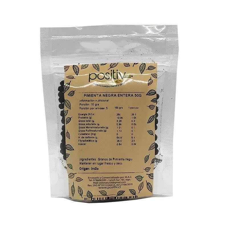 Pimienta negra entera 50 g
