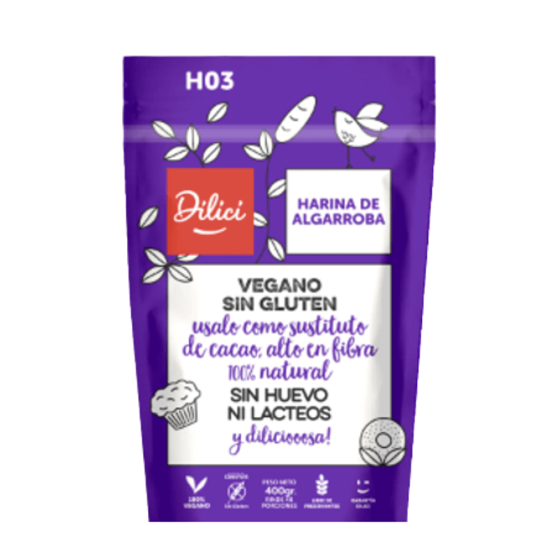 Harina de algarroba 400 g sin gluten