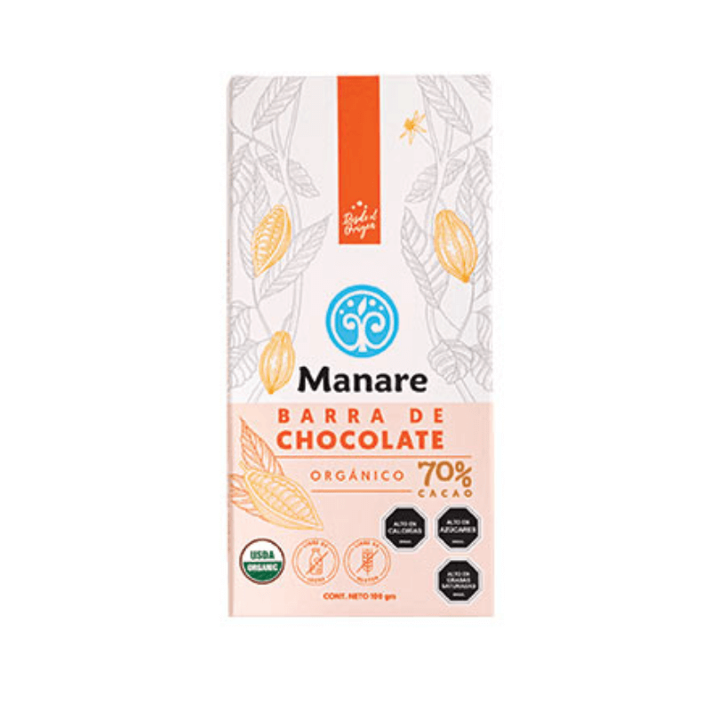Barra de chocolate 70% cacao 100 g