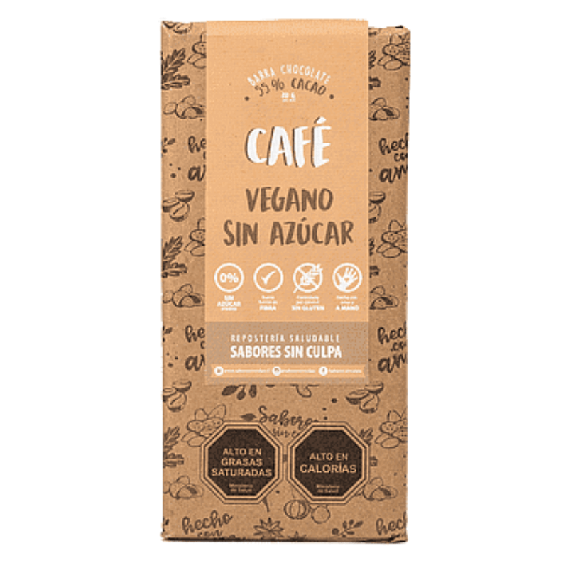 Barra de chocolate amargo café 80 g