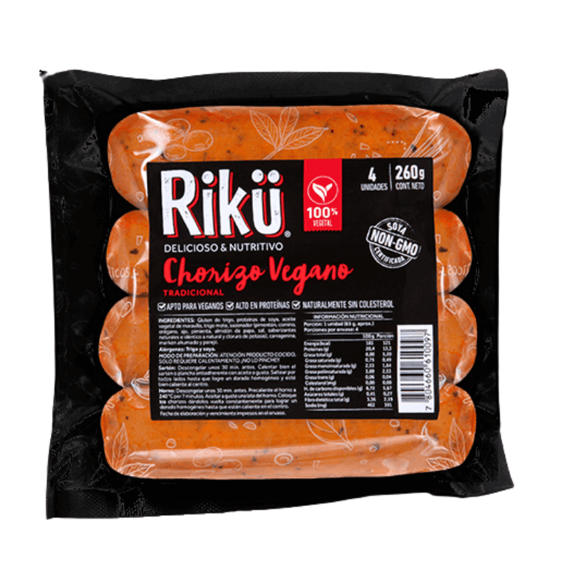 Chorizo vegano 4 uds 260 g
