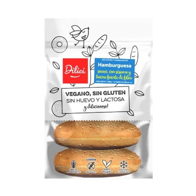 Pan de hamburguesa con sésamo sin gluten 400 g