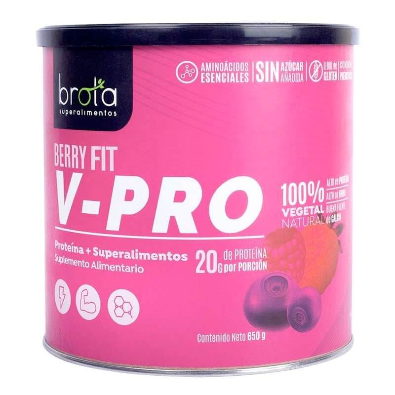 Proteína vegetal V-PRO berries fit 650 g