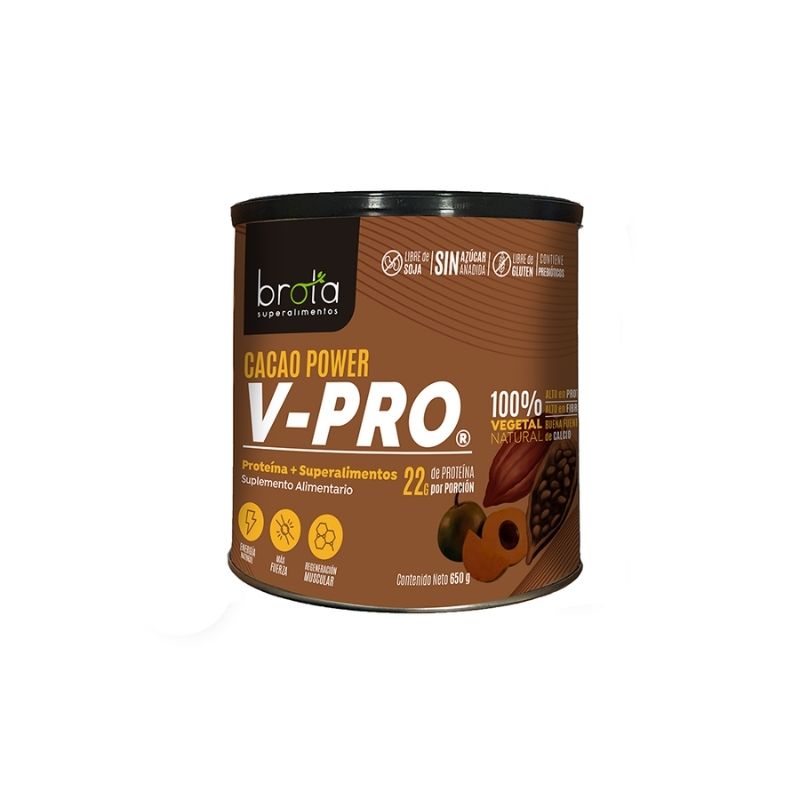 Proteína vegetal V-PRO cacao power 650 g