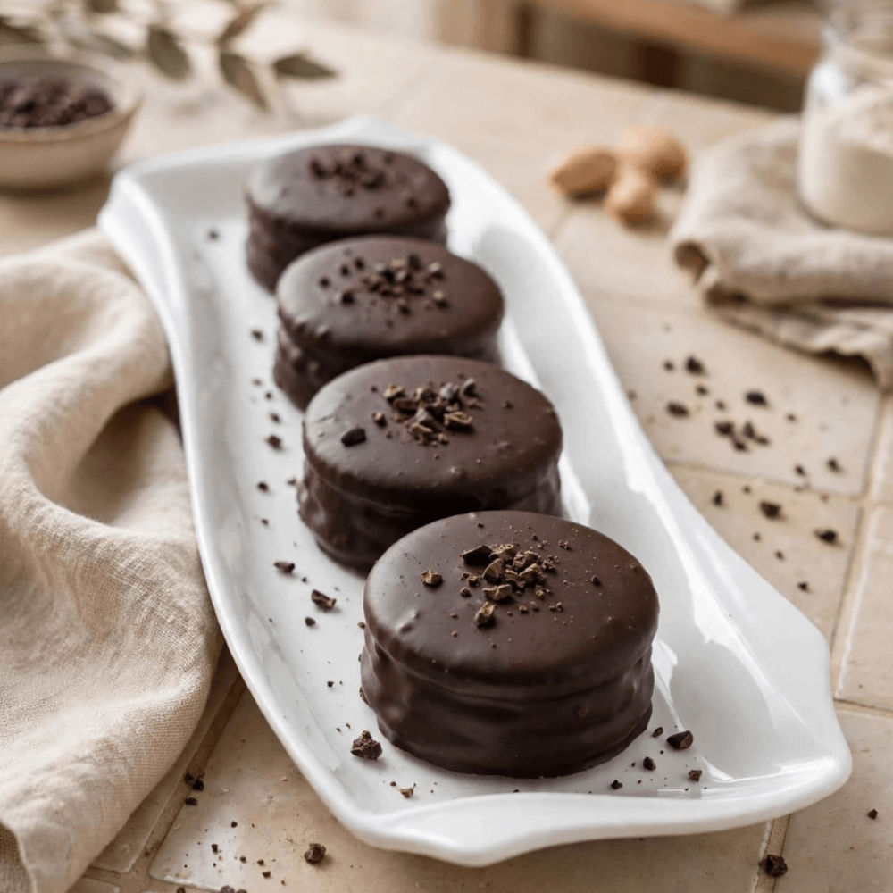 Alfajor relleno con manjar toffee 75 g keto, sin azúcar y sin gluten