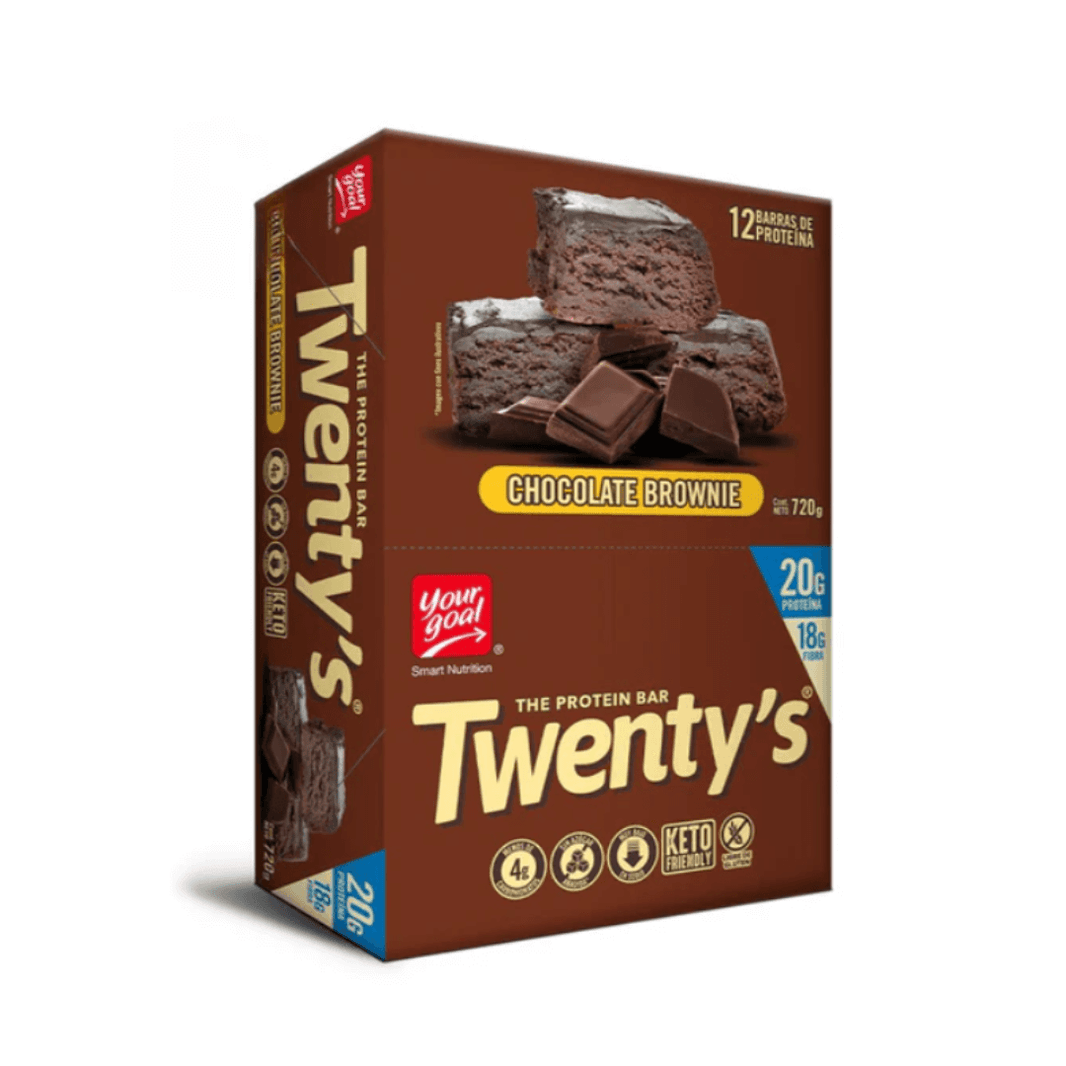 Caja de barras de proteína Twenty's chocolate brownie 12 uds de 60 g