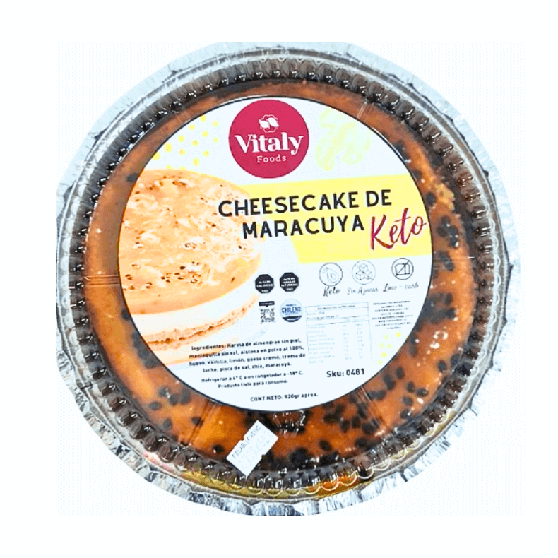 Cheesecake keto de maracuyá