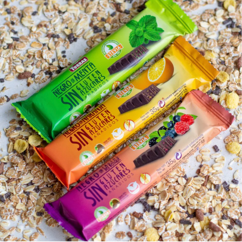 Chocolate con frutos del bosque sin gluten 35 g