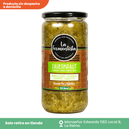 Chucrut fermentado verdes vivos 680 g