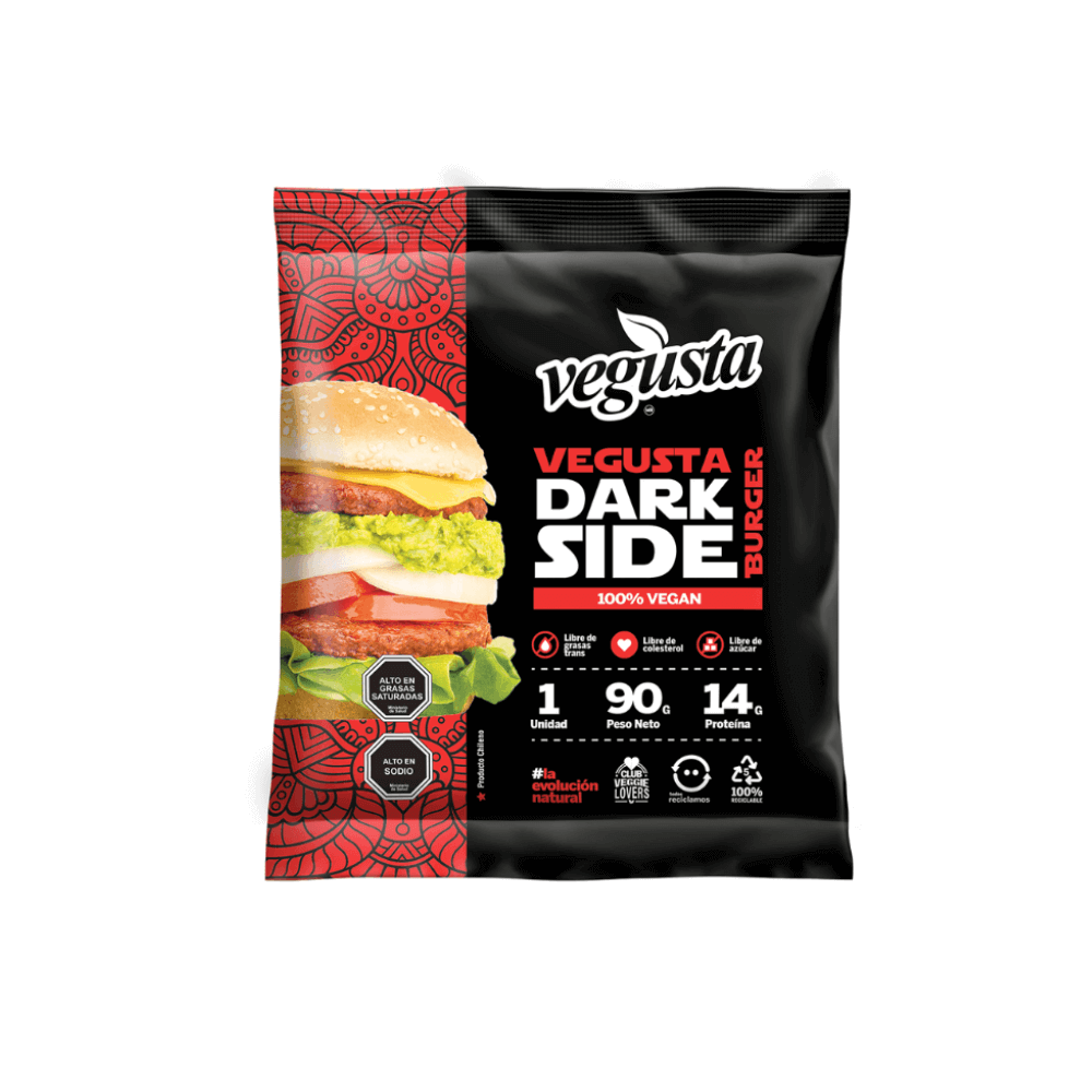 Hamburguesa vegana de arveja dark side 90 g