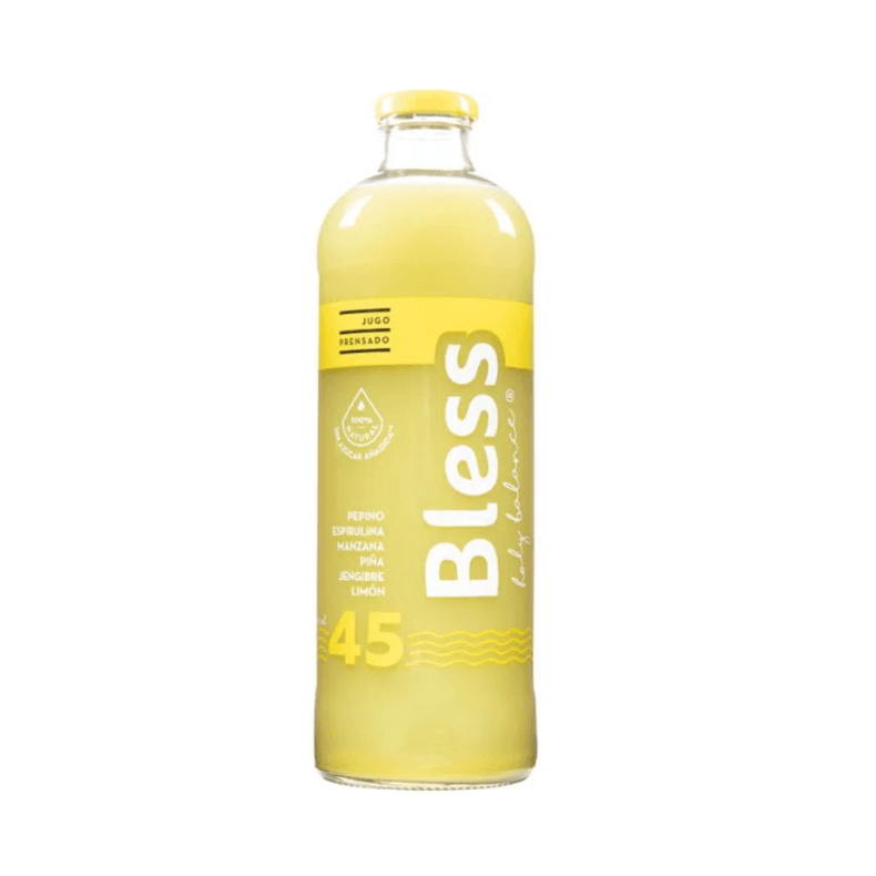 Jugo prensado 45 de pepino espirulina manzana jengibre 1 L