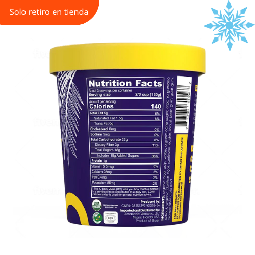 Scoopable acaí con guaraná 500 ml