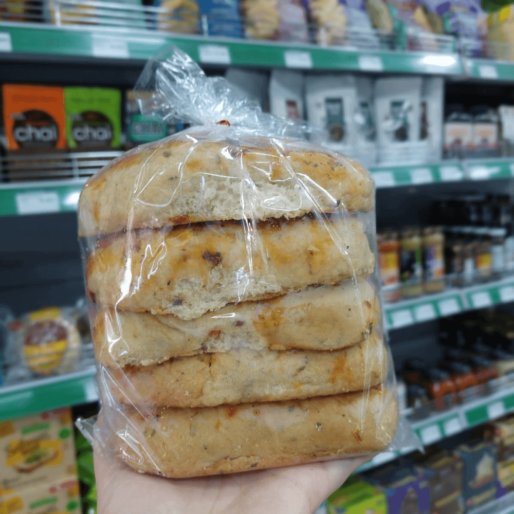 Pan tomate y albahaca keto