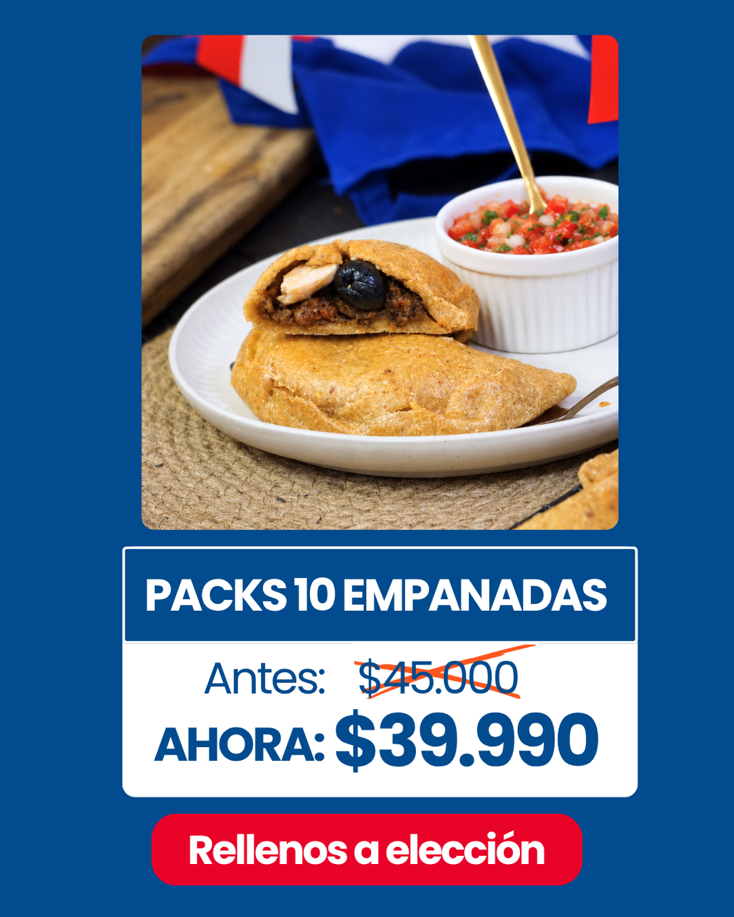 Pack 10 Empanadas Sin Gluten | Keto-Friendly