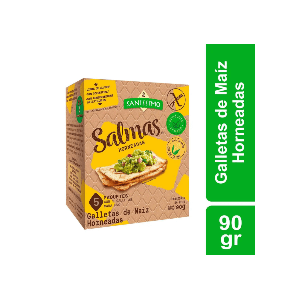 Galletas salmas saladas crujientes de maíz 108 g
