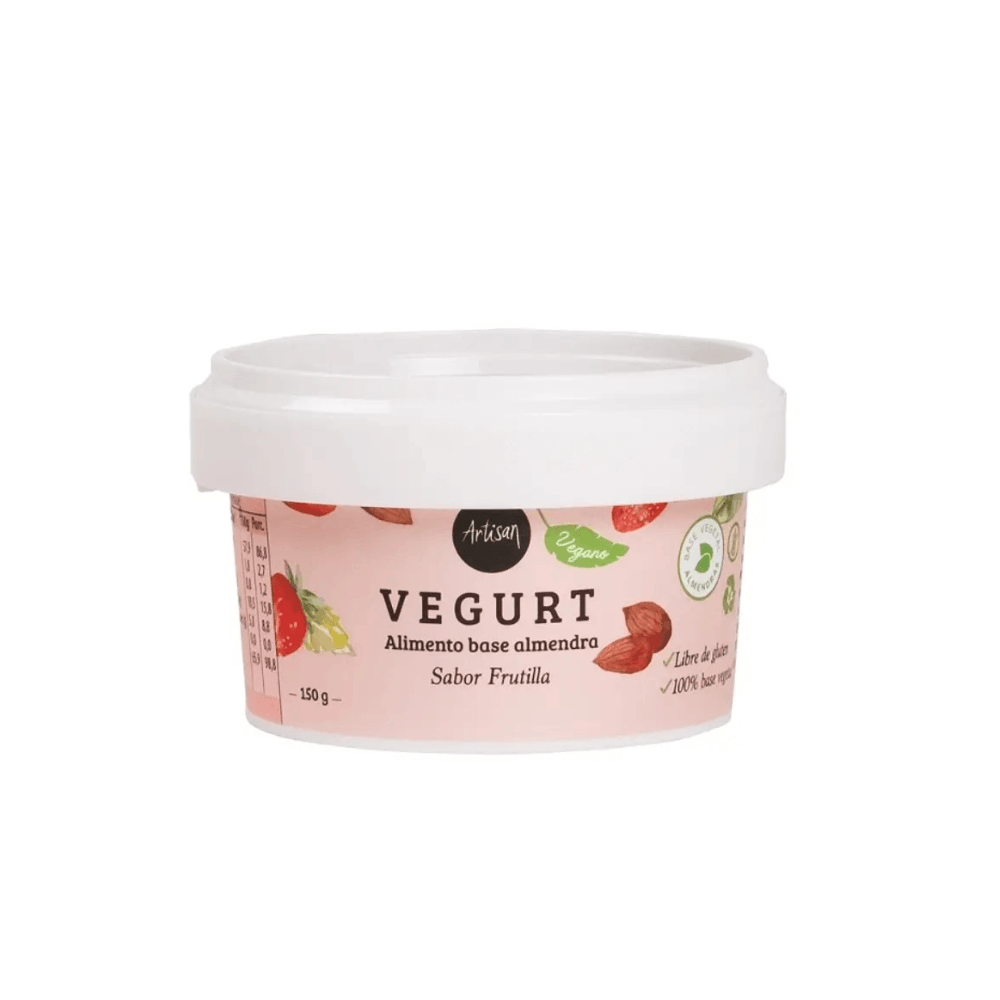 Vegurt base de almendra sabor frutilla 150 g
