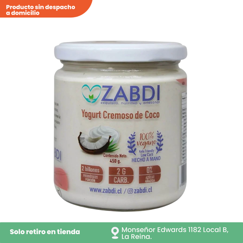 Yogurt vegano en base a coco 450 g