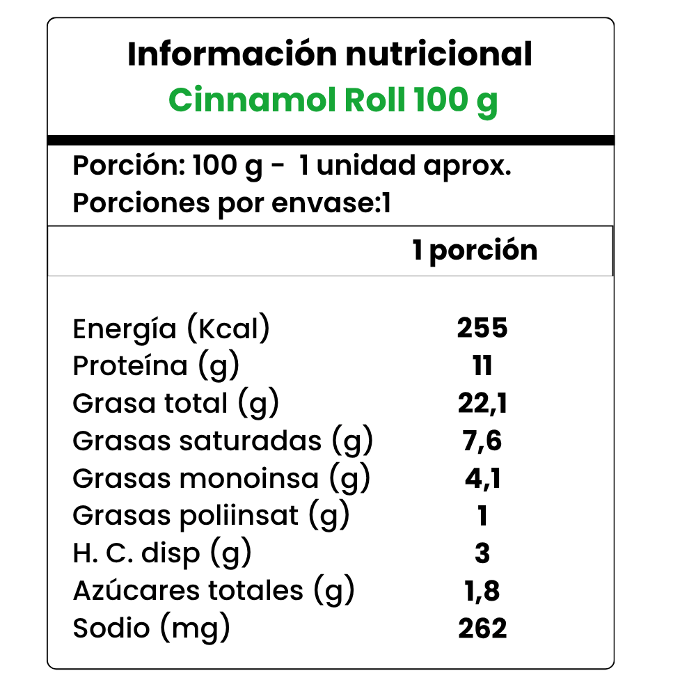 Cinnamon roll keto 100 g sin gluten, sin azúcar, bajo en carbohidratos