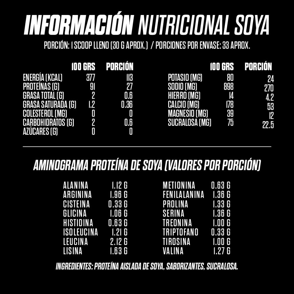 Proteína vegetal aislada de soya sabor frutos del bosque 1 kg