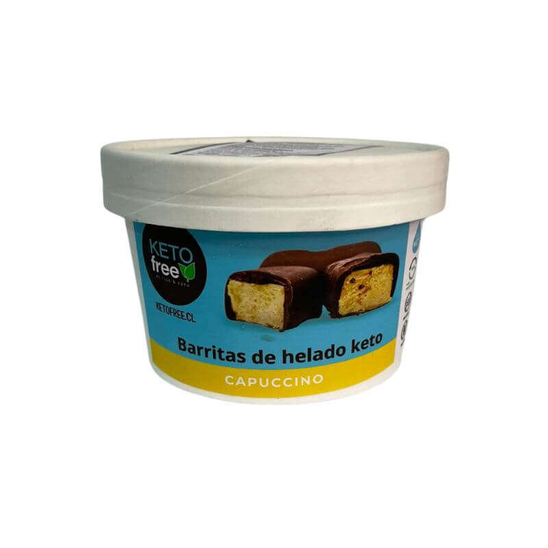 Barras de helado keto relleno de cappuccino 5 uds