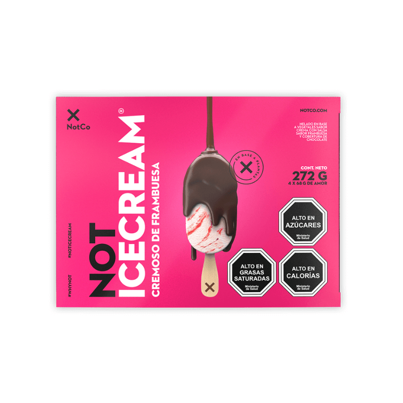 Helado vegano en paleta frambuesa 65 g