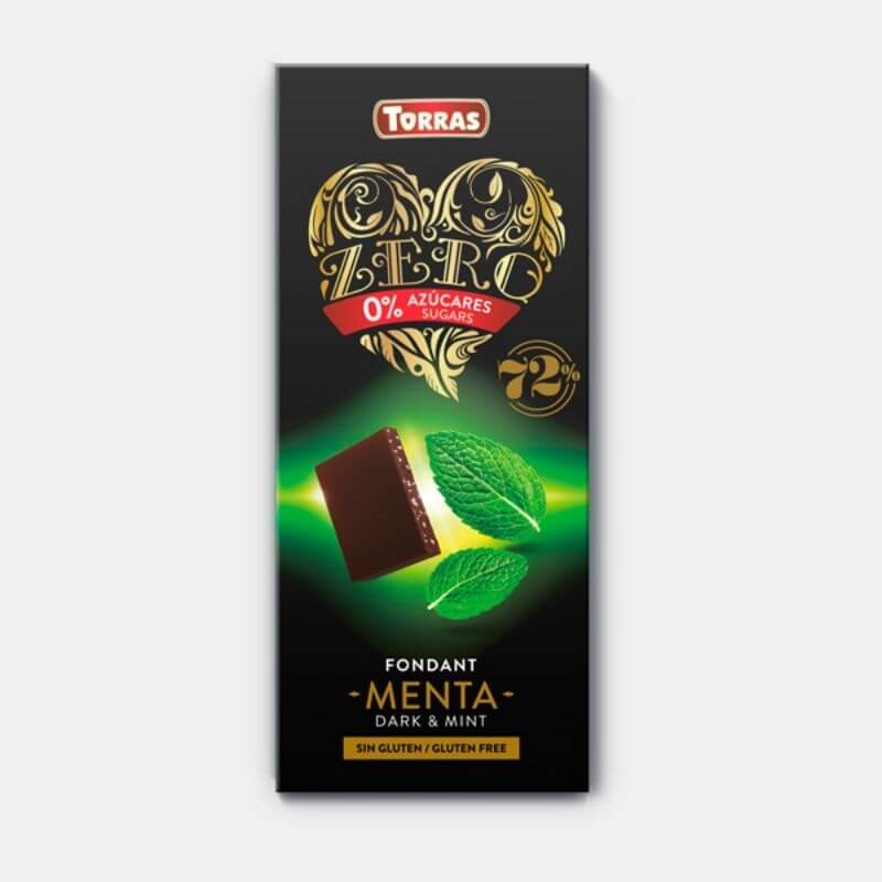 CHOCOLATE NEGRO MENTA CON 52% CACAO 125 GR